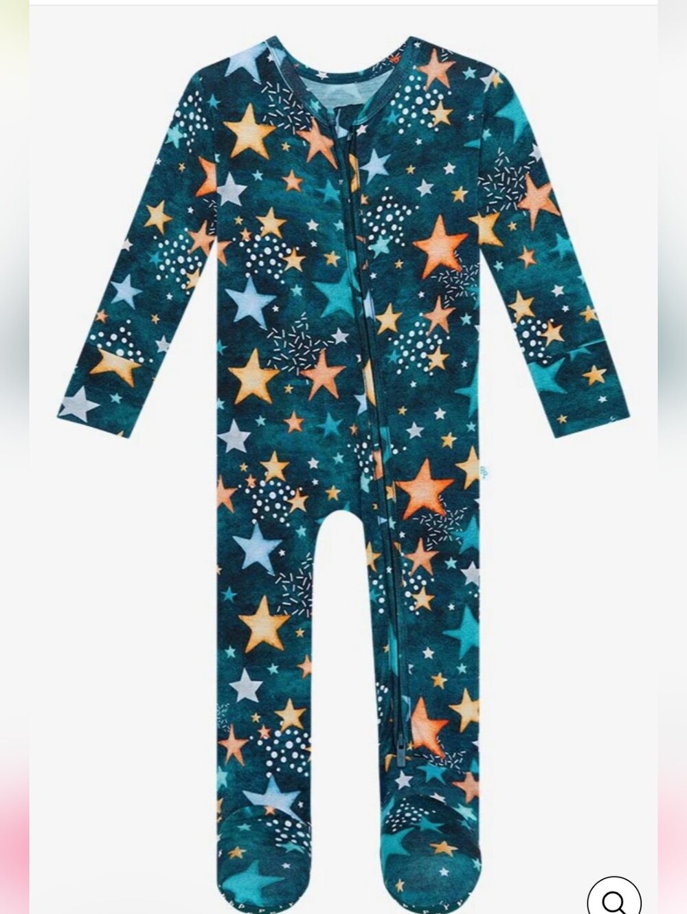 Posh Peanut Starry Night Bamboo Footie Zipper One Piece Sleeper NWT Size 0-3M